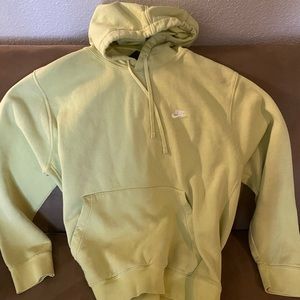 oversized lime green nike sweatshirt
